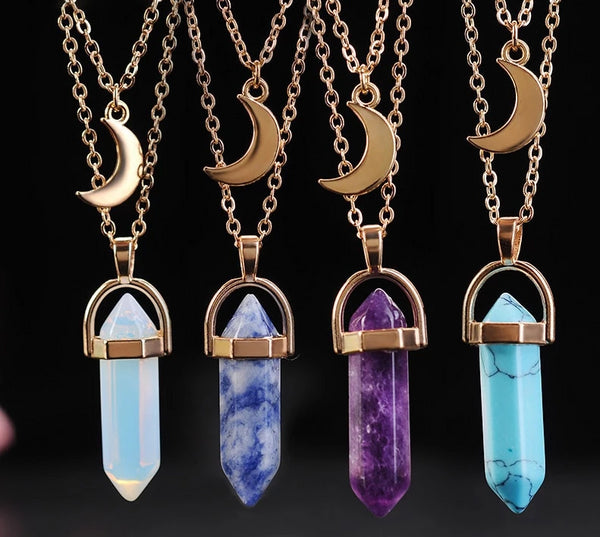 Moon Charm Crystal Necklace