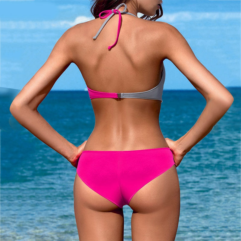(Bestseller) Color Block  Swimsuit Set