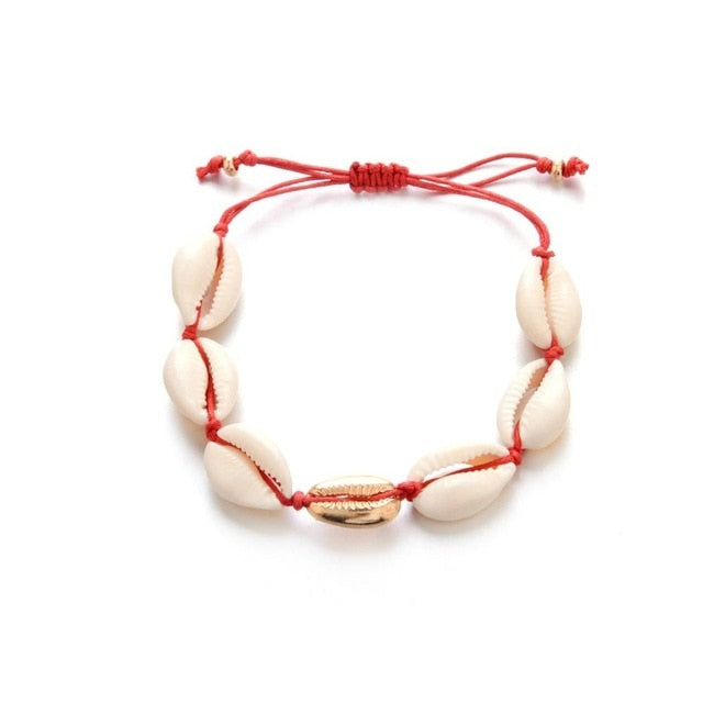 Bohemian Natural Seashell  Anklets